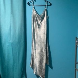 Silver marble maxi dress